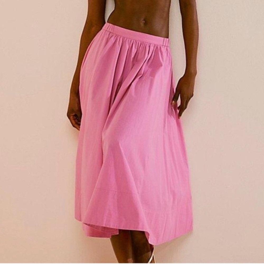 Free People Pink Midi Skirt - Picture 3 of 7